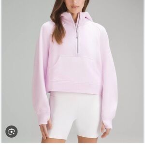 Lululemon quarter zip scuba hoodie meadowsweet pink